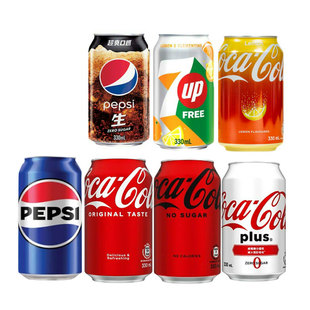 港版 饮料 低糖生可口可乐330ml柠檬加系白可乐七喜罐装 香港进口