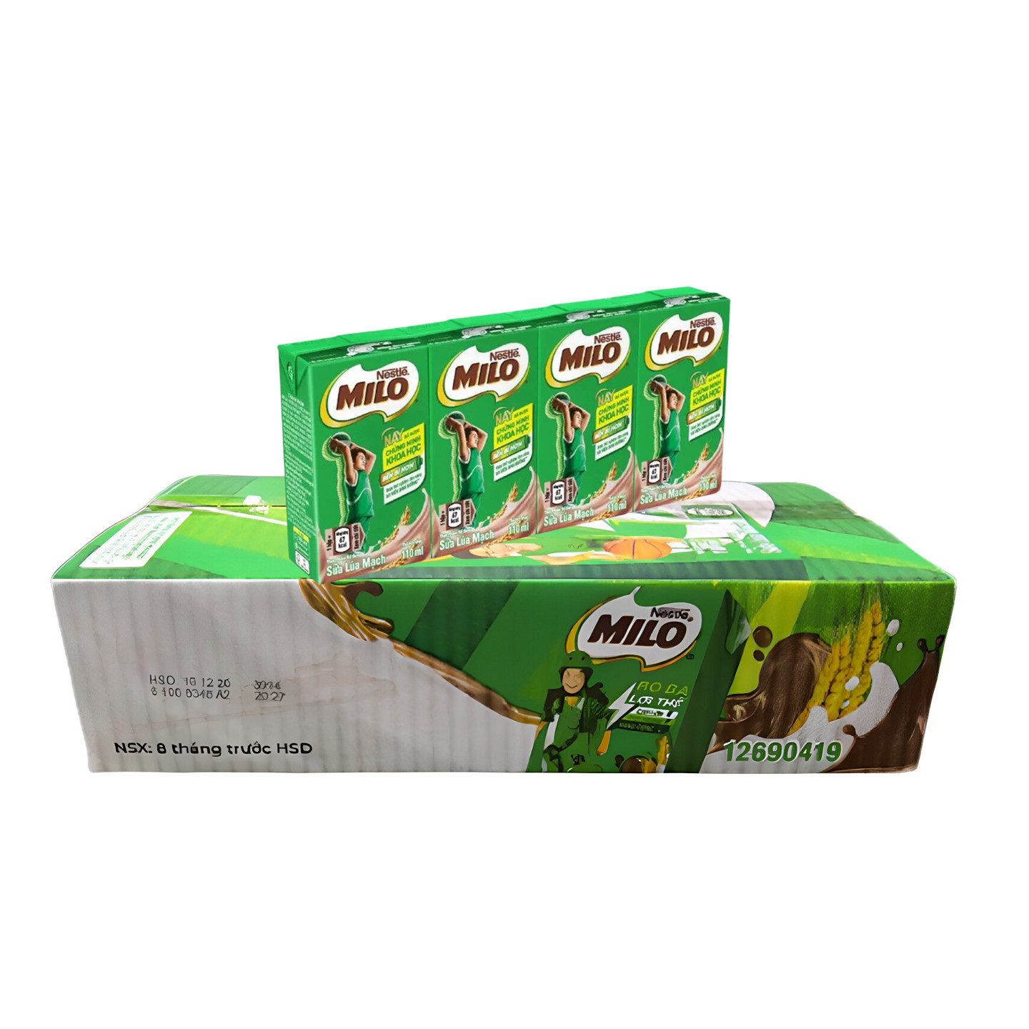 越南进口 雀巢美禄MILO巧克力可可麦芽含乳饮料110mlX48盒装饮品