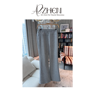 高腰垂感抽绳休闲卫裤 微喇运动裤 冬日温煦 AZZHEN