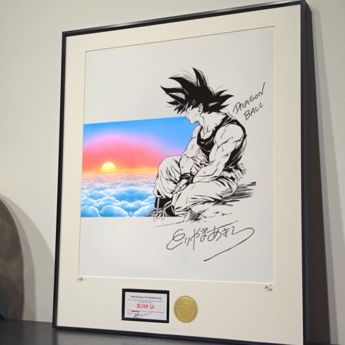 装饰挂画鸟山明手稿龙珠悟空夕阳