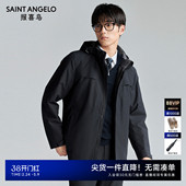 男士 新款 报喜鸟冬季 商务休闲兔毛皮羽绒服保暖外套 内胆白鹅绒