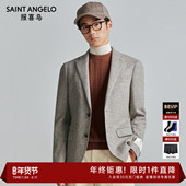 新款 男士 商务正装 报喜鸟秋季 西服上衣外套单西便西纯棉羊毛西装 男