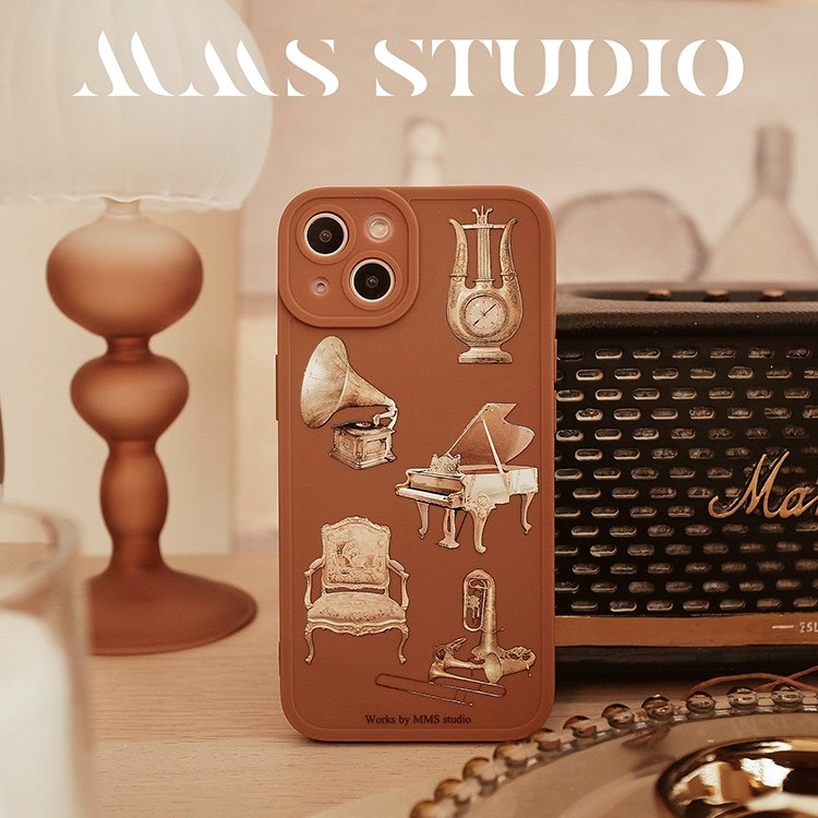 复古乐器文艺苹果12promax手机壳全包防摔iPhone13软