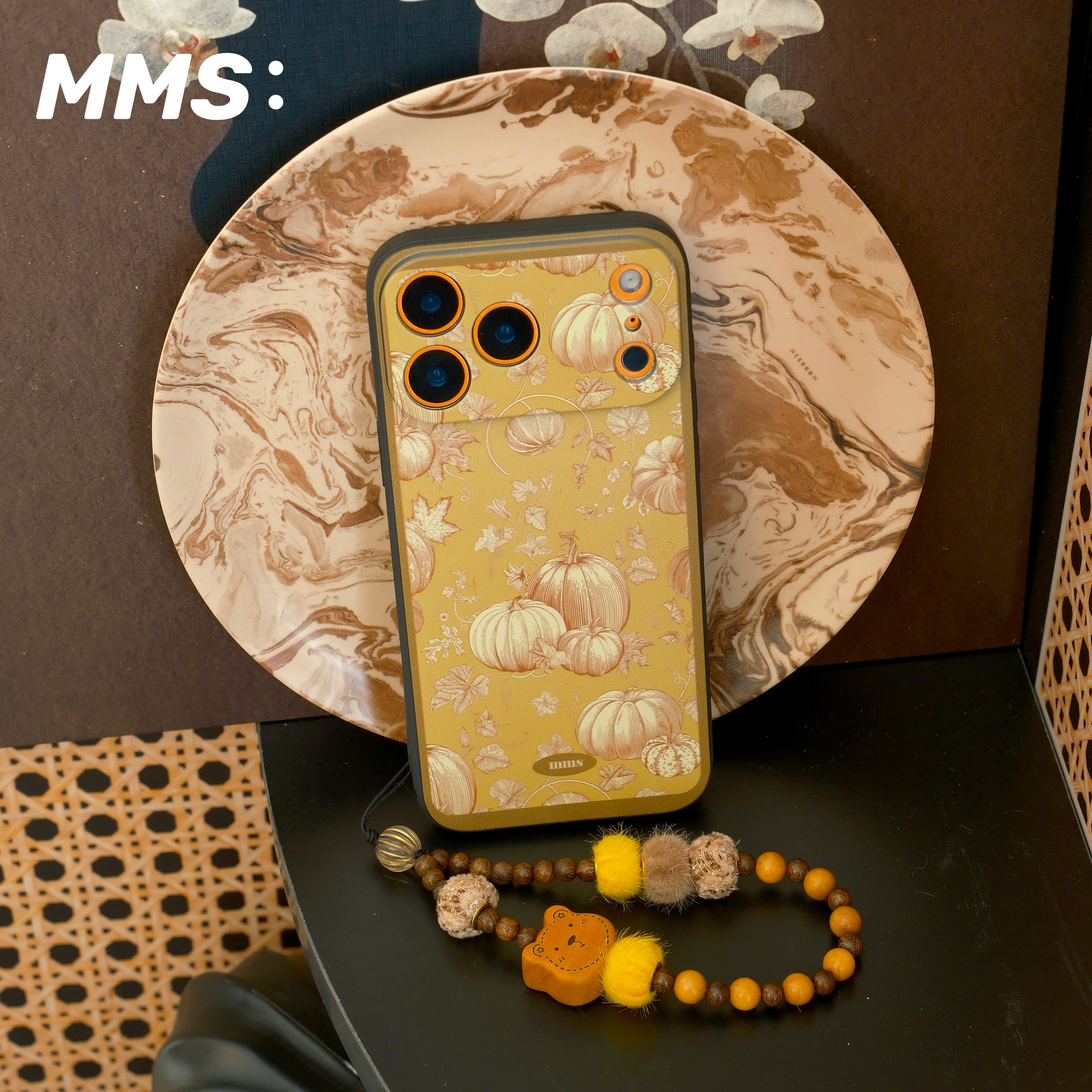 mms原创复古文艺黄色南瓜iPhone17pro苹果16promax手机壳15全包14pro软壳ins风高级感个性文艺小