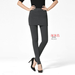 2025春秋新款韩版高腰显瘦假两件打底裤女式外穿修身包臀连体裙裤