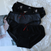 少女三角裤 女士内裤 低腰棉简约印花条纹青年 卖完无补 特价