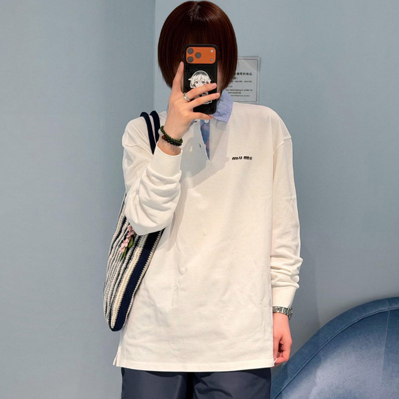 宽松拼接深圳南油高端女装POLO衫