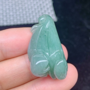 翡翠A货天然缅甸玉福瓜吊坠