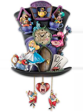 圣诞节美国Bradford Exchange爱丽丝梦游仙境布谷鸟挂钟收藏摆件