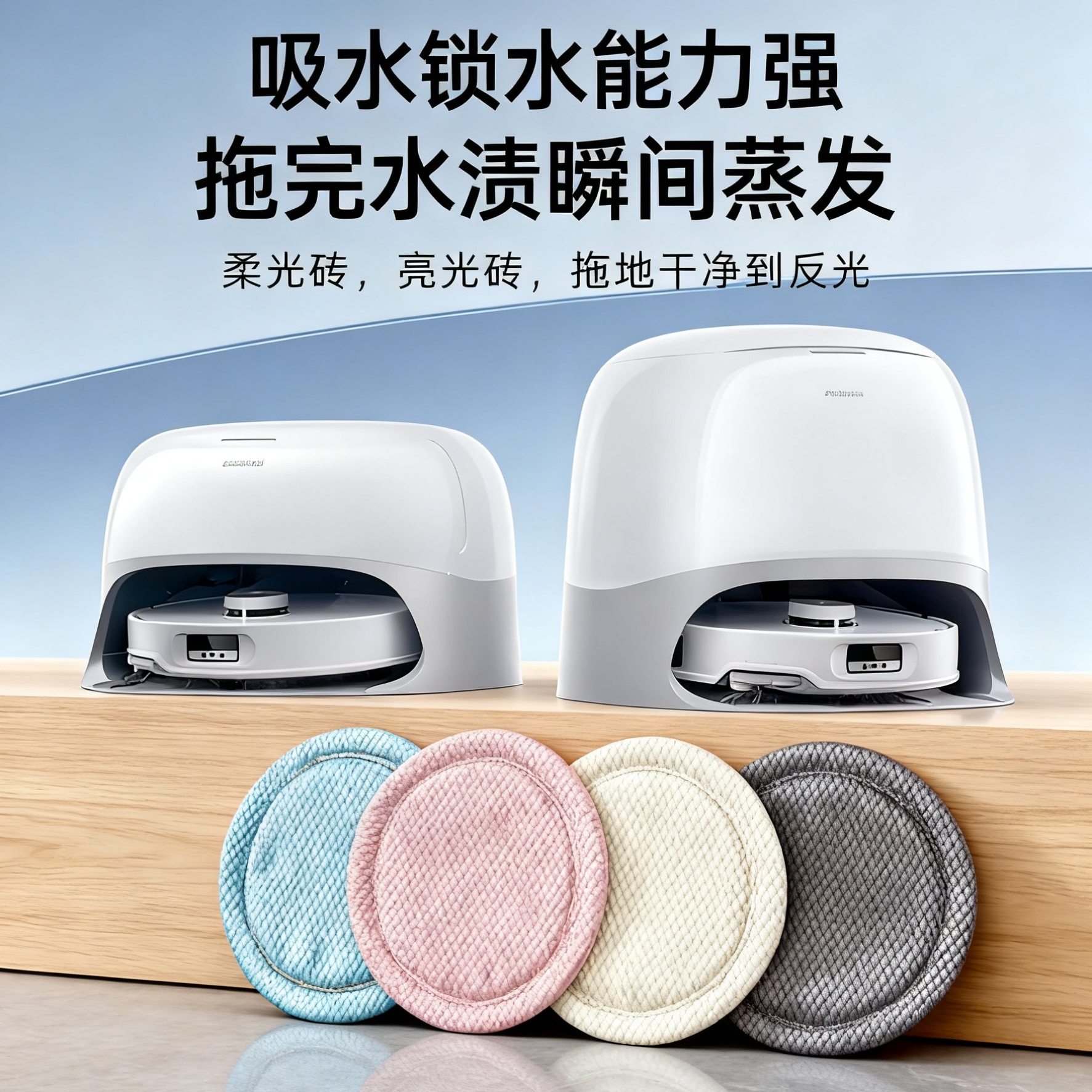 适配追觅S10/S20/S30/S40/S50抹布圆形拖布鱼鳞拖布无水印