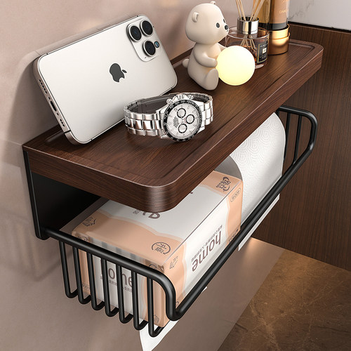 胡桃木纸巾架卫生间厕所厕纸盒