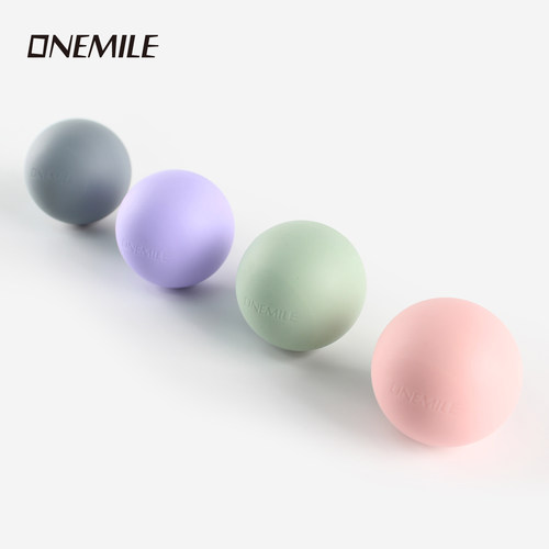 ONEMILE按摩硅胶双筋膜球瑜伽肌肉放松足底手腕肩颈健身康复训练