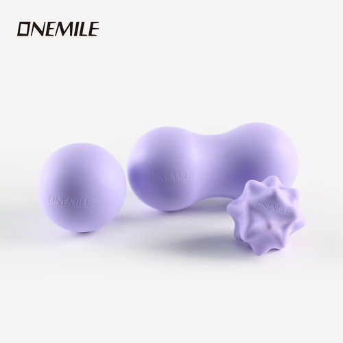 ONEMILE按摩硅胶双筋膜球瑜伽肌肉放松足底手腕肩颈健身康复训练