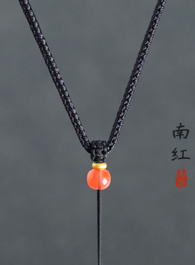 简约吊坠绳高货挂坠手工编织绳翡翠平安扣项链挂绳玉佩黄金挂件绳