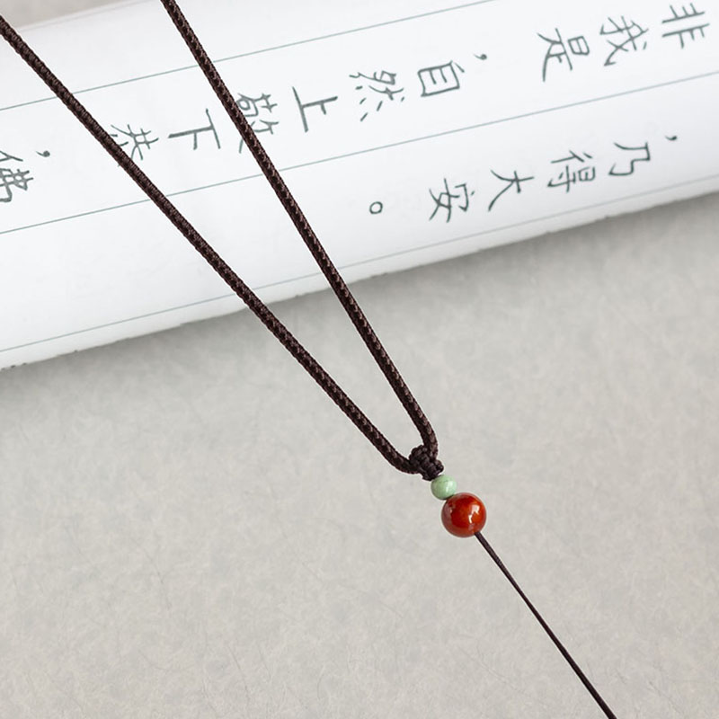 高货手工编织吊坠绳平安扣蜜蜡