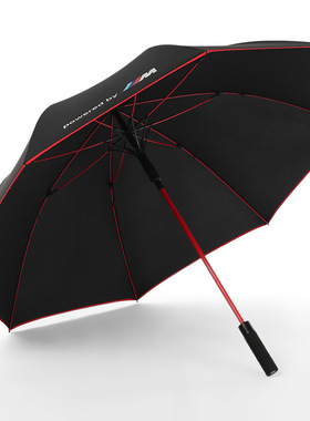 宝马M红骨轮胎柄汽车高尔夫伞AMG蓝骨奔驰4S长柄商务直杆礼品雨伞