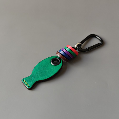 真皮手工防丢情侣钥匙扣挂件