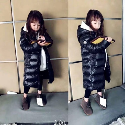 过膝长款童装韩版洋气儿童羽绒服
