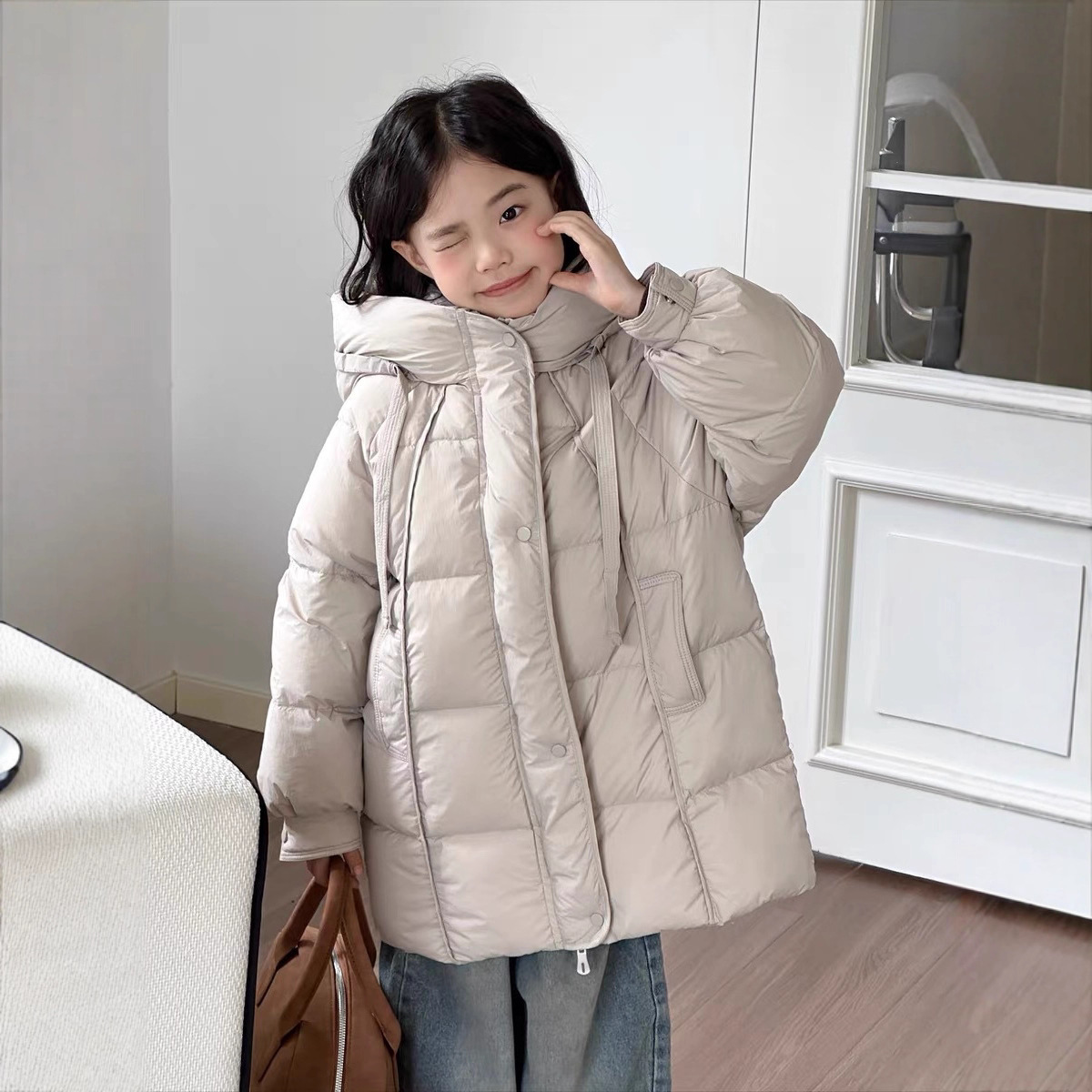 儿童90白鸭绒羽绒服男女童