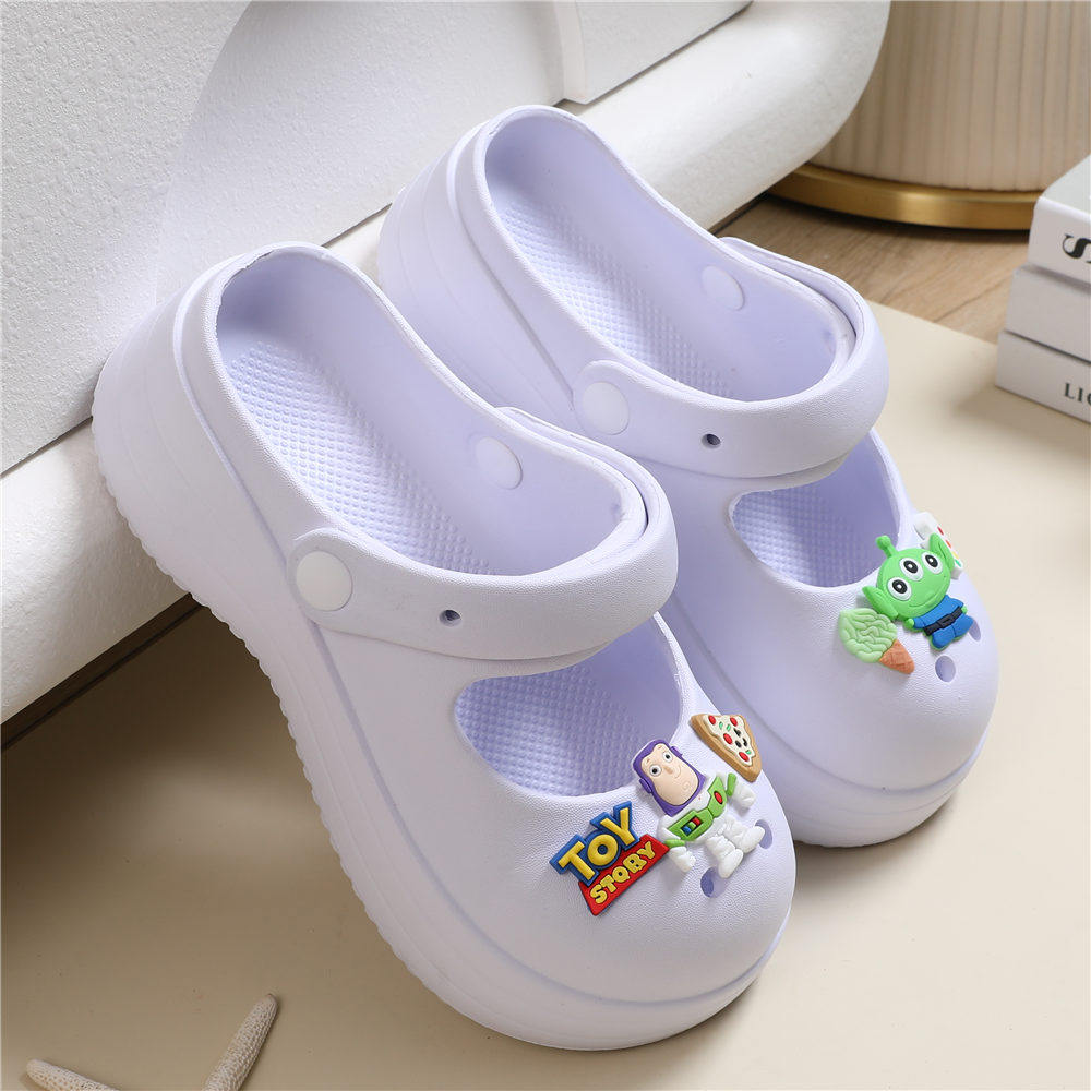 踩屎感洞洞鞋女款夏季外穿2023新款网红厚底沙滩包头凉拖鞋女夏天