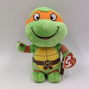 美国TY原单正版~忍者神龟 忍者龟乌龟毛绒玩具公仔布娃娃生日礼物