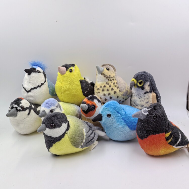 wild republic原单~野生动物 仿真鸟类 山雀麻雀老鹰毛绒玩具公仔