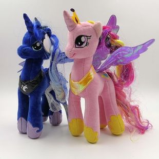 TY原单~独角兽小马驹音韵公主月亮公主小马宝莉毛绒玩具公仔玩偶