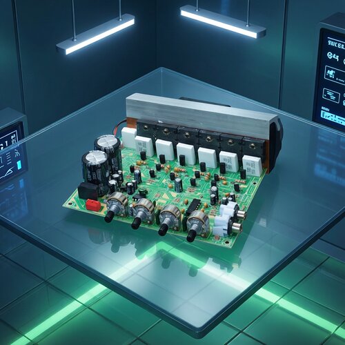 500W2.1重低音大功率功放板家用A1943C5200对管三3声道+SW低音炮