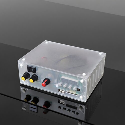 亚克力机箱桌面蓝牙USB 大功率小功放机发烧hifi迷你功放220V12V
