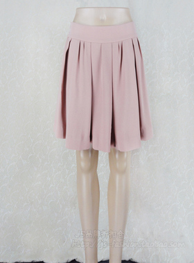 100元2件!玛*曼可 M*MANCO女夏百褶裙学院风半身裙短裙9100132