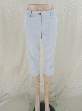 100元2件!蕾DOW 正品假袋棉弹力女夏白色清爽七分裤中裤8070985