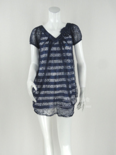 2件清 饰长款 BEI萱 蕾丝贴布亮片亚克力装 上衣12S262A 正品 100元