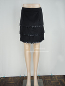 台湾BEI萱专柜正品 100元 2件 亮片绣花贴布拼接女春秋半身裙2535B