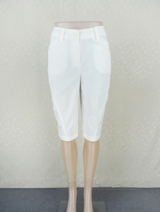 2件 H831 卡VON 六分裤 H841 女春夏全棉纽扣饰百搭显瘦小脚裤 100元