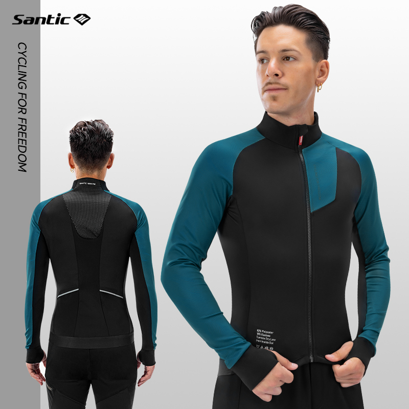 Santic抓绒骑行服冬季防风保暖