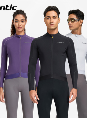 Santic森地客秋冬抓绒长袖骑行服中性款公路车自行车保暖上衣星轨