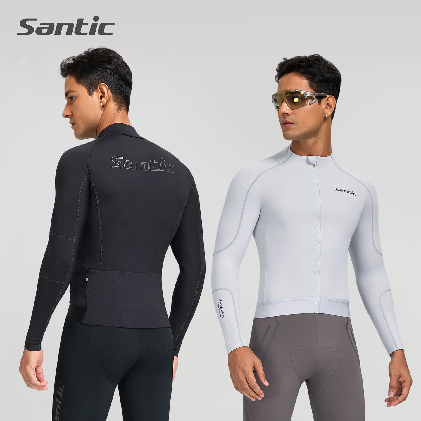 Santic森地客抓绒骑行服男女骑行套装公路车自行车保暖反光单车服