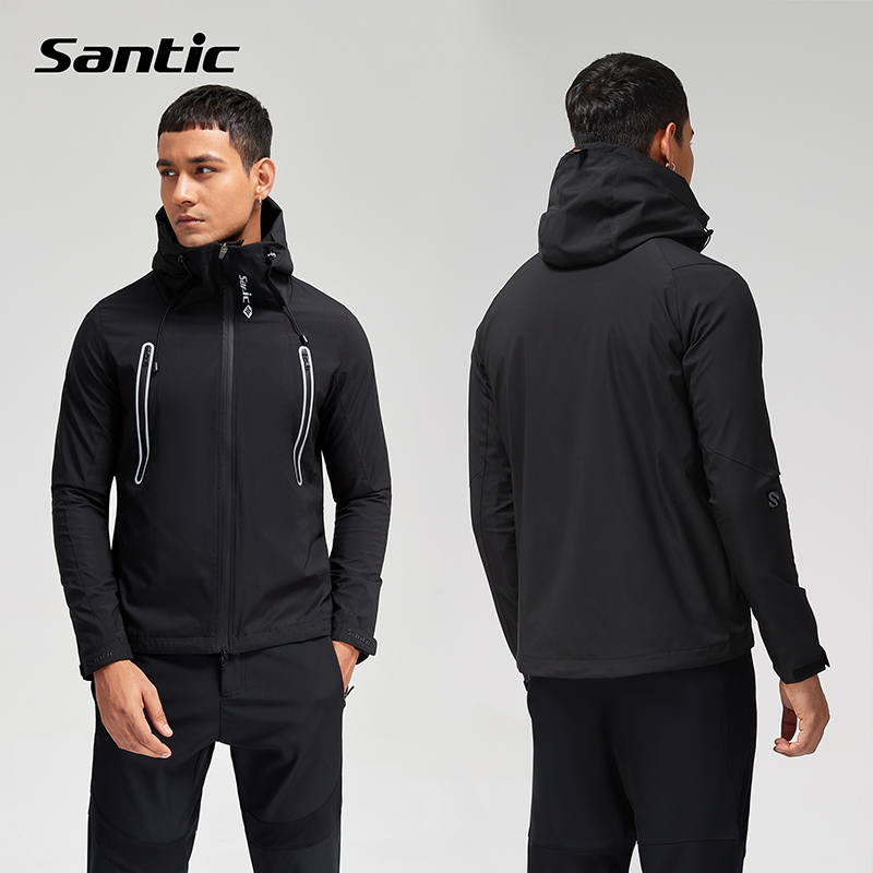 Santic森地客秋冬休闲防风外套男山地车公路户外防水骑行服装备