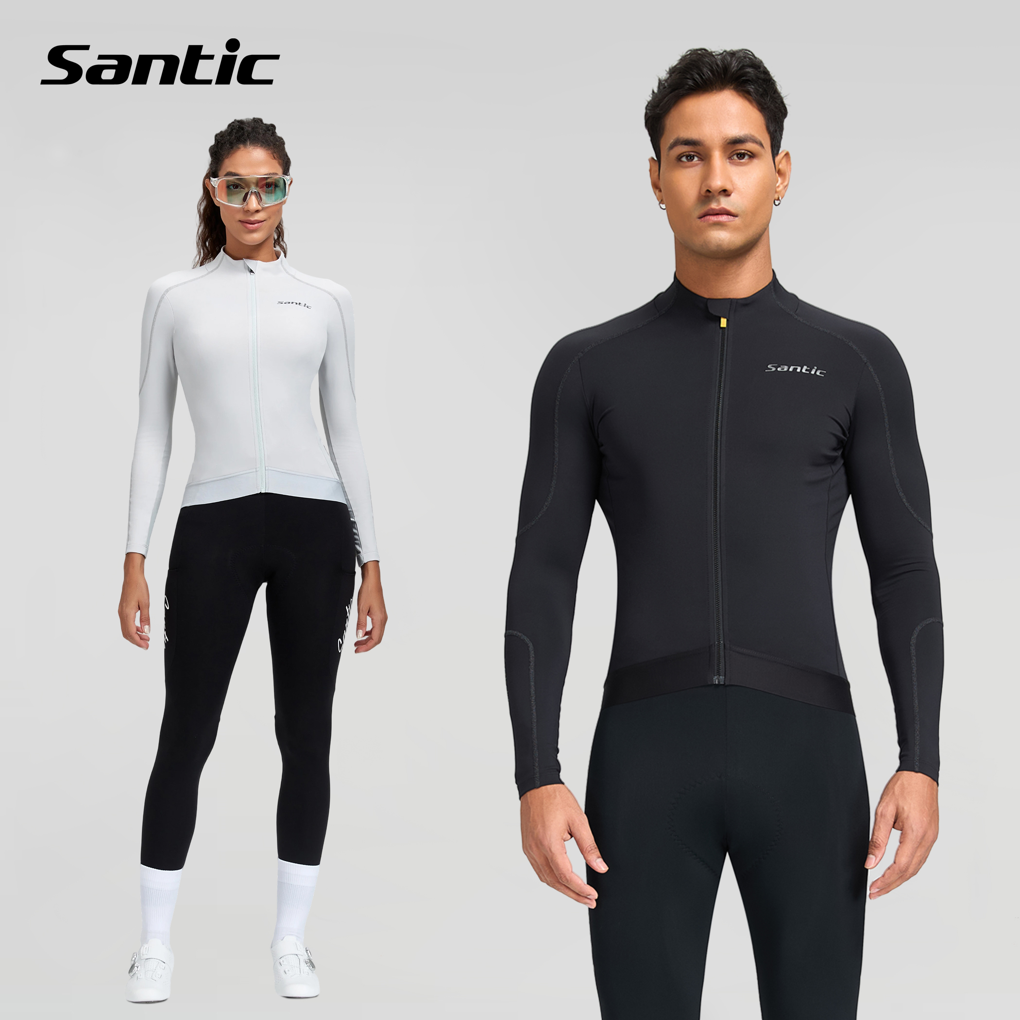 Santic森地客抓绒骑行服男女