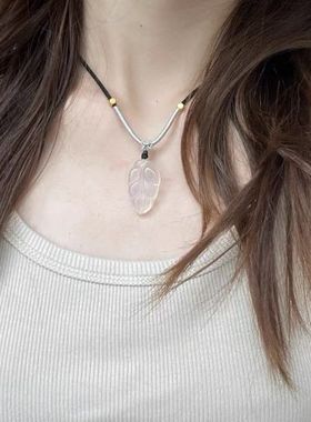 天然玉髓玛瑙金枝玉叶吊坠礼物