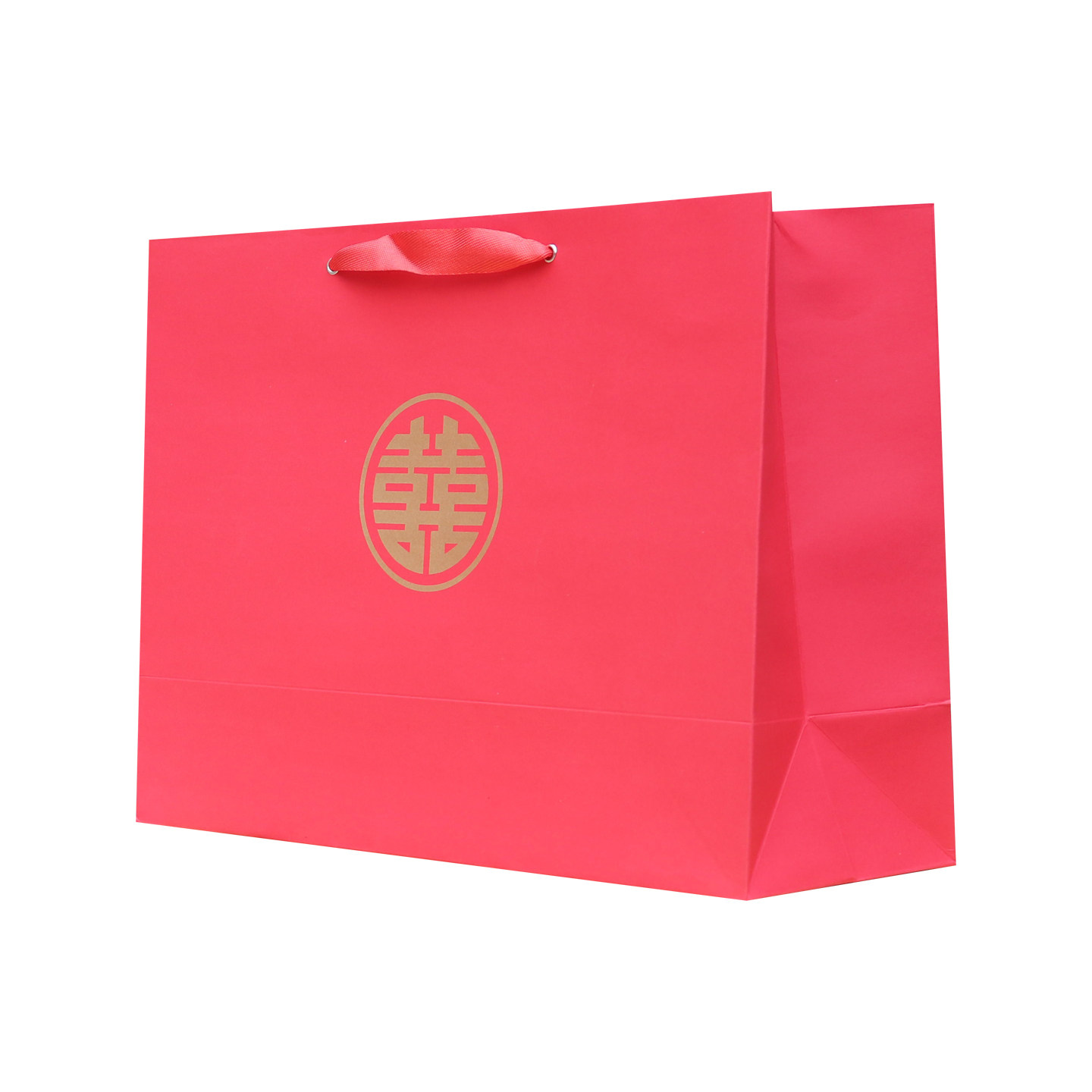 礼品袋红色现货高档加固加厚订婚结婚喜袋四件套包装袋纸袋定制