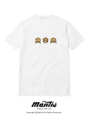 MANTIS STUDIO 原创设计 emoji猴子表情T恤可爱恶搞潮流街头男女