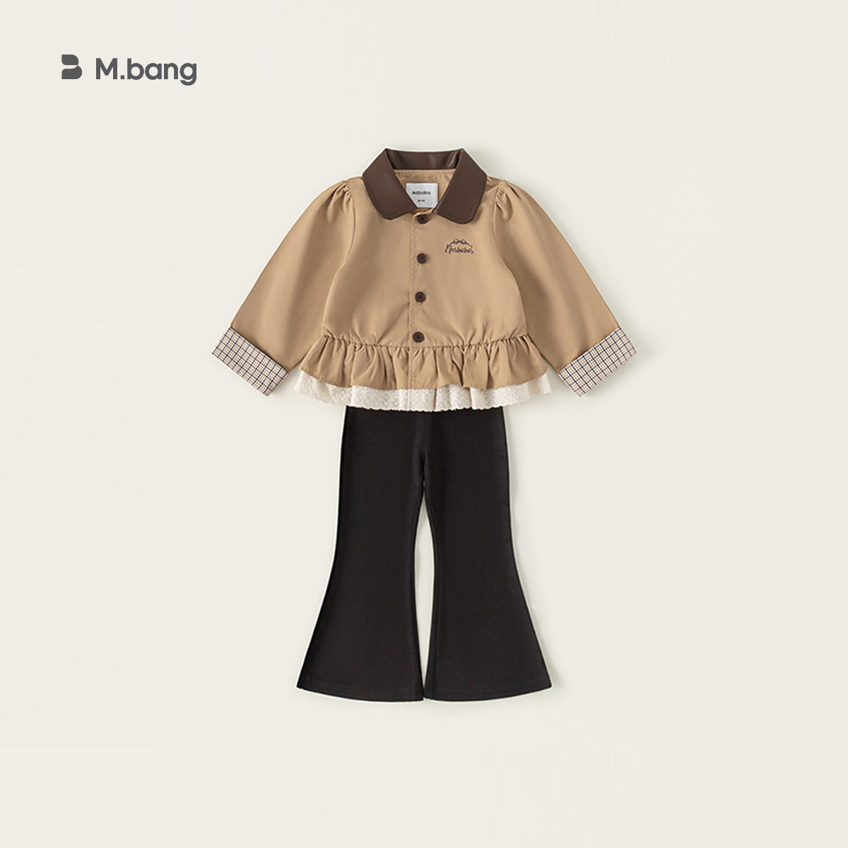 春季女童外套喇叭裤两件套