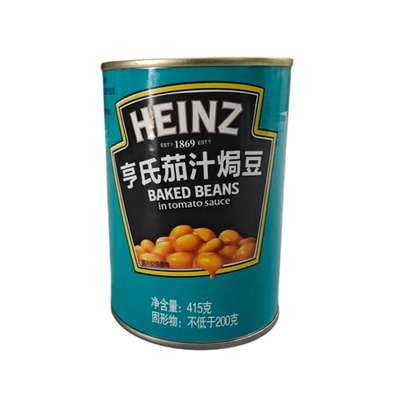 亨氏茄汁焗豆白芸豆罐头开罐即食茄汁黄豆西餐配料415g 多省包邮