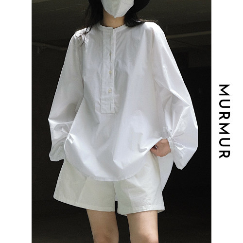 MURMUR阔版宽松日系长袖衬衫