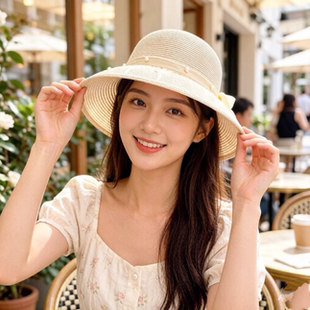 防晒大帽檐女夏太阳帽百搭草帽