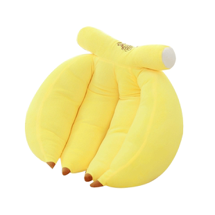香蕉毛绒玩具公仔剥皮香蕉抱枕靠垫可爱玩偶布娃娃生日情人节礼物