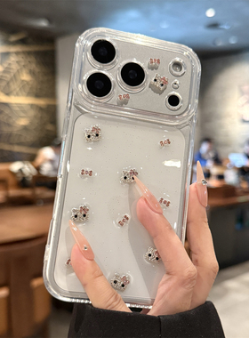 适用苹果17promax手机壳新款iphone17pro立体闪粉hellokitty高级感17全包防摔16透明15硅胶pm小众14女款超火