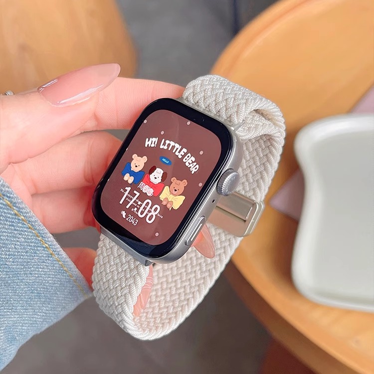 适用华为fit3智能运动手表watchfit3尼龙弹力回环扣新款表带watch二三代专用编织腕带FIT2朴素女款fit1小香风