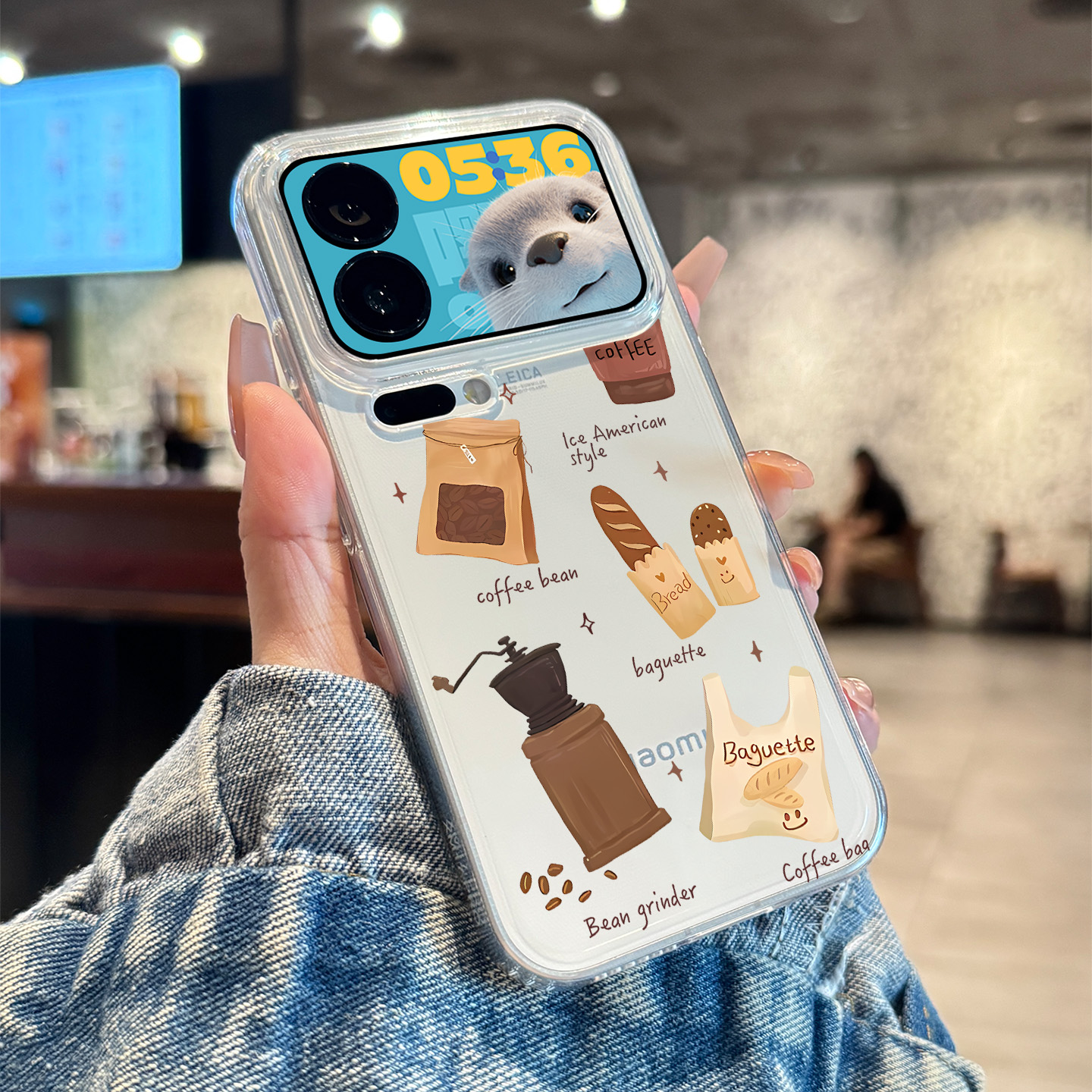 适用于小米手机壳咖啡面包